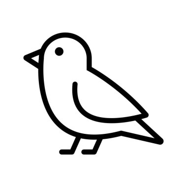 Doğrusal olarak kuş simgesi. Vektör.