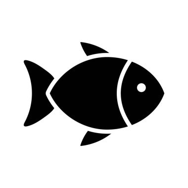 Düz stil balık ikonu. Vektör.