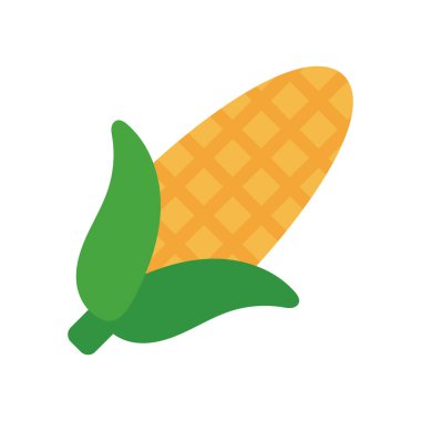 Düz stil mısır ikonu. Vektör.