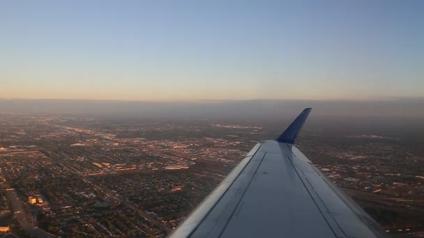 Flugzeug Himmel Wolken Horizont — Stockvideo