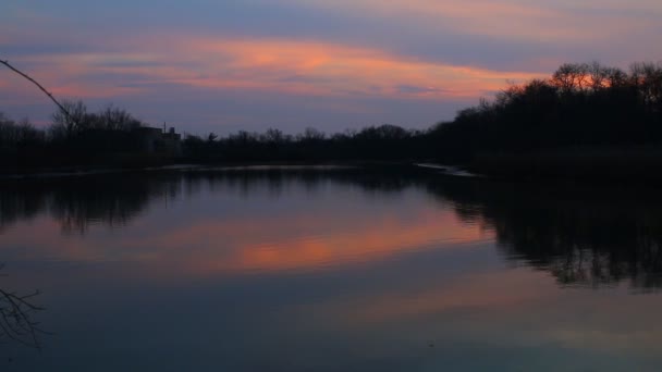 Mocsári területen pranburi naplemente előtt éjszaka, vizes Khao Sam Roi Yot Nemzeti Park, — Stock videók