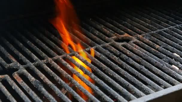 BBQ Grill és izzó parazsat. Láthatjuk több grill, grillezett ételek, a tűz
