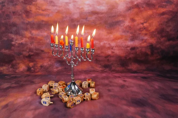 Το menorah Hanukkah αστέρι του Δαβίδ — Φωτογραφία Αρχείου