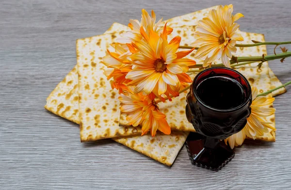 Matzoh 유대인 유월 절 빵 율법 — 스톡 사진