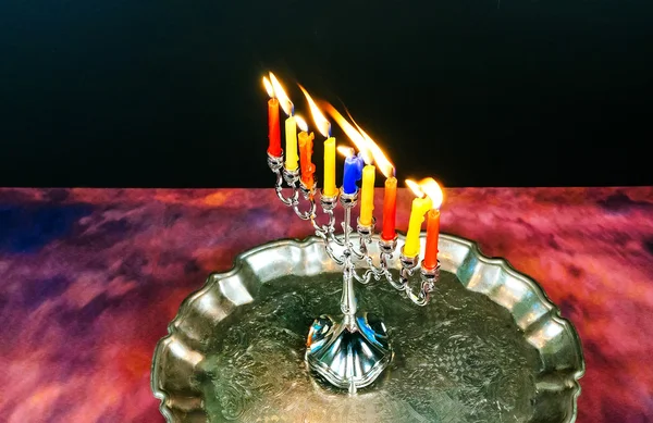 Hanukkah con menorah tradicional — Foto de Stock