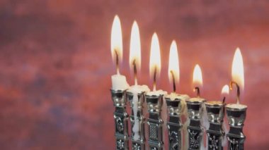 Hanukkah menorah mumlar Mutlu Hanuka mumlar ile yazma