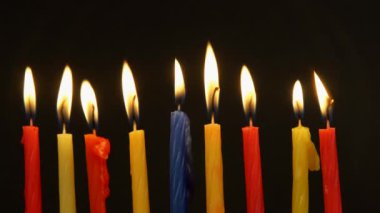 Hanukkah menorah mumlar Mutlu Hanuka mumlar ile yazma