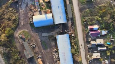 İnşaat sanayi bölgesinde çimento fabrikası ağır beton.