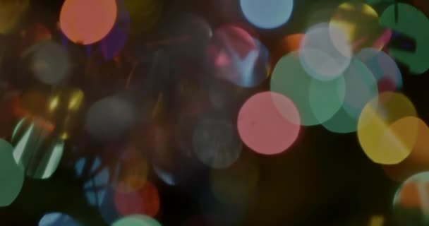 Vánoční rozostřené bokeh světlo abstraktní dovolená pozadí — Stock video
