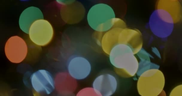 Defocused abstract christmas bokeh light abstract holiday background — Stock Video