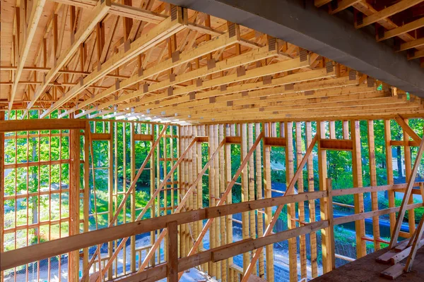 Framing Beams House New Home Construction — Stock Photo, Image