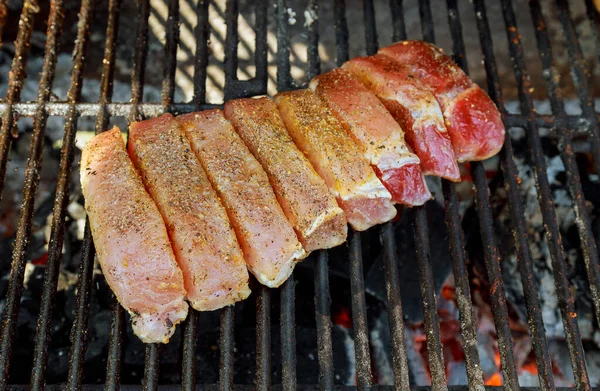Barbacoa Carne Parrilla Asador Cocina Ahumado —  Fotos de Stock