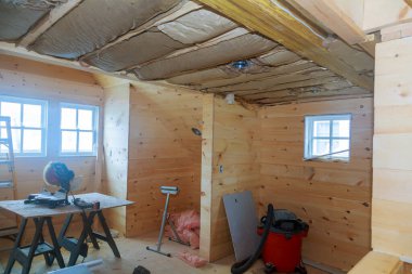 Bir ülkenin özel çerçeve dekoratif ahşap stüdyo dairesinin yapımı ve onarımı