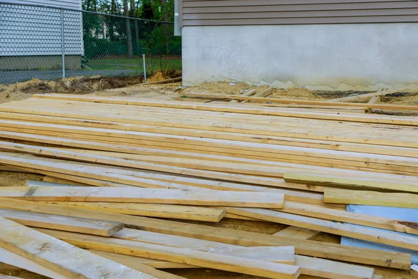 Gerenda Nagy Fából Készült Gerendák Építőanyag — Stock Fotó