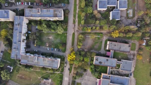 Hermosa vista de la arquitectura de la antigua ciudad de Uzhgorod en Zakarpattya Ucrania — Vídeos de Stock