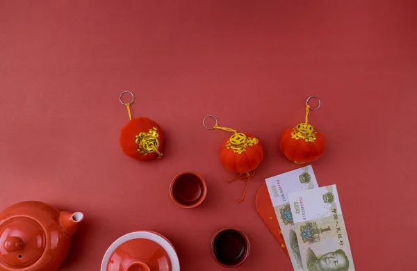 Cultura Tradicional Del Chino Asiático Con Decoración Año Nuevo Chino — Foto de Stock