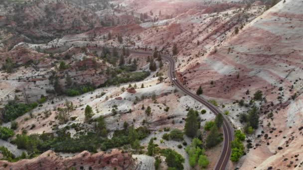 Panoramik manzara, geniş format Zion Canyon Ulusal Parkı, ABD — Stok video