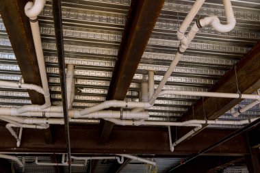 Banyo ve mutfak atık sistemi için beyaz pvc kaba tesisat ile PVC boru