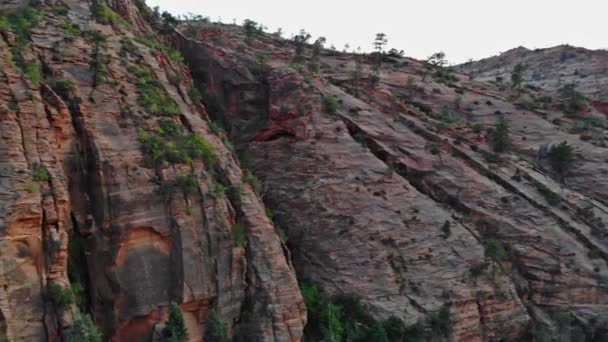 Panorama of landscape in Zion Canyon, Utah, USA. — Stock Video