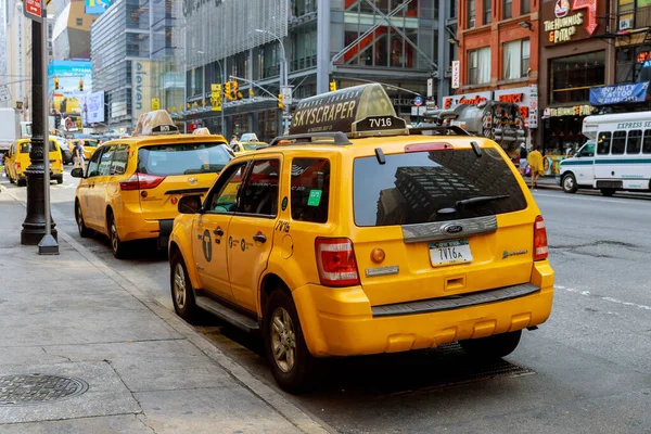 August 2020 New York Usa Taxis Verkehr Auf Der City — Stockfoto