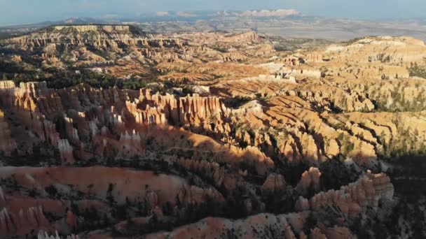 Aerial top Bryce Canyon National Park of mountain Utah, United States — Stock Video
