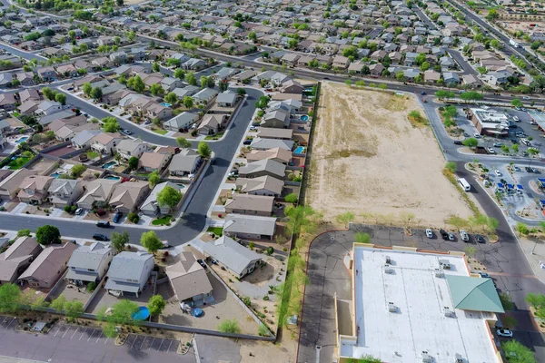 Luftaufnahme Von Wohnvierteln Einer Wunderschönen Stadtlandschaft Phoenix Arizona Usa — Stockfoto