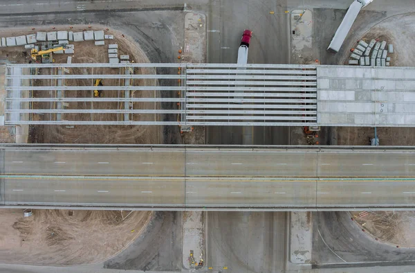 Restauração Grandes Obras Rodoviárias Ponte Renovação Moderno Intercâmbio Rodoviário Nos — Fotografia de Stock