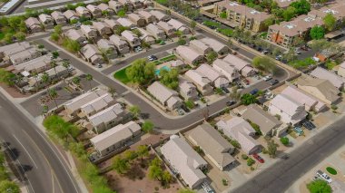 Aerial view of residential quarters at Avondale beautiful town urban landscape the Arizona USA clipart
