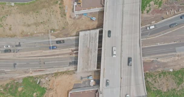 Straßensanierung Brückensanierung auf US-Autobahn in Bensalem Pennsylvania — Stockvideo