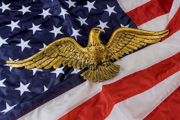 Американський Прапор Честь Американського Лисого Орла День Незалежності Сша День — стокове фото