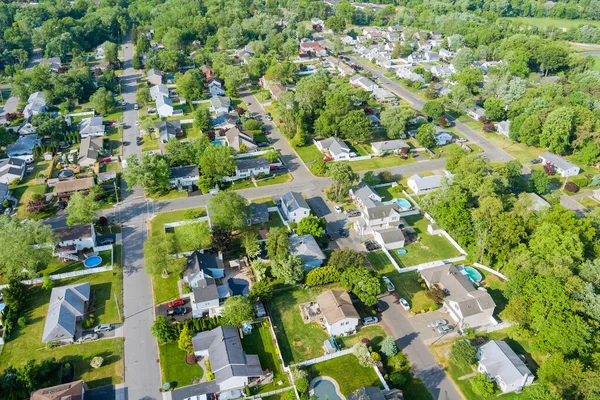 Vista Aérea Zona Residencial Ciudad Sayreville Hermoso Suburbio Vivienda Casa — Foto de Stock