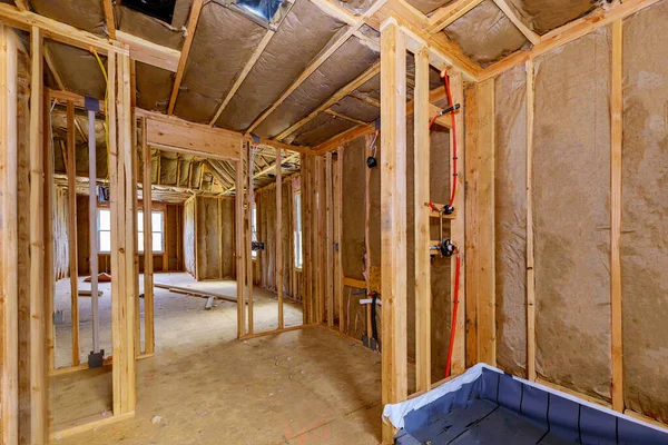 Mineral Wool Mineral Fiber Cotton Thermal Insulation Materials House Construction — Stock Photo, Image