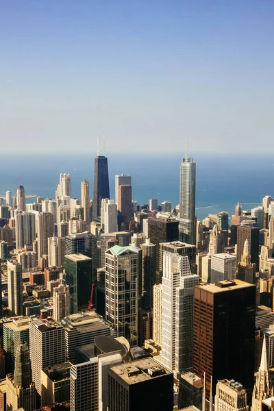 Panorama Chicago Height Lake Michigan Skyscrapers Illinois Usa — Stock Photo, Image