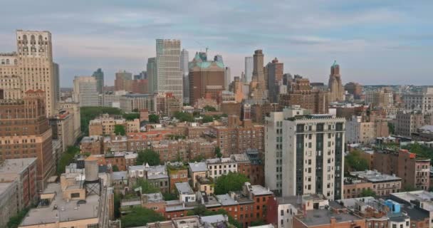 Brooklyn 'in hava manzarası Brooklyn' in merkezinin en kalabalık yeridir. — Stok video