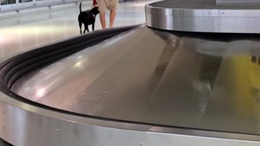 Havaalanındaki bagaj teslim yerinde bavul ya da bavul.