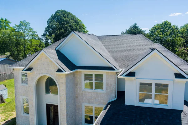 Part Roof Construction Home Object Aerial Panoramic View — Stock Photo, Image