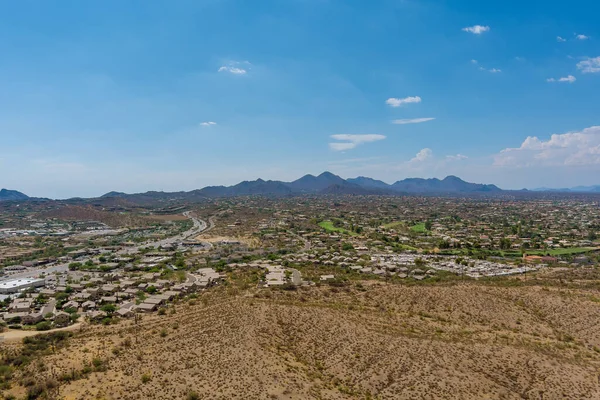 Vista Aérea Casas Unifamiliares Distrito Residencial Fountain Hills Arizona Cerca —  Fotos de Stock