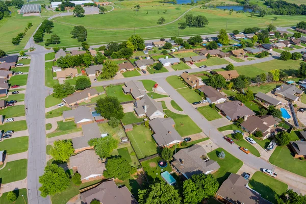 Panorama Met Uitzicht Een Clinton Kleine Stad Oklahoma Usa — Stockfoto