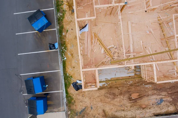 建設中の新しい家の梁の家のフレーミング — ストック写真