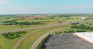 Oklahoma 'da Clinton' un küçük bir kasabasının manzarası.