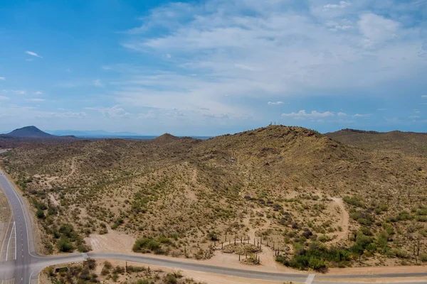 Eine Wüstenlandschaft Mit Kakteen Auf Einem Berg Arizona Von Amerika — Stockfoto