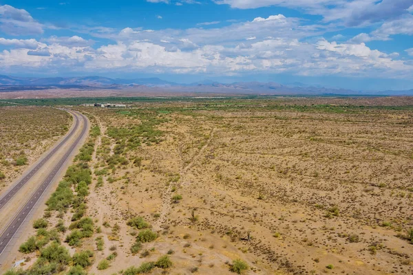 Panorama Manzaralı Kanyon Amerika Birleşik Devletleri Arizona Manzaralı Bir Otoyolun — Stok fotoğraf