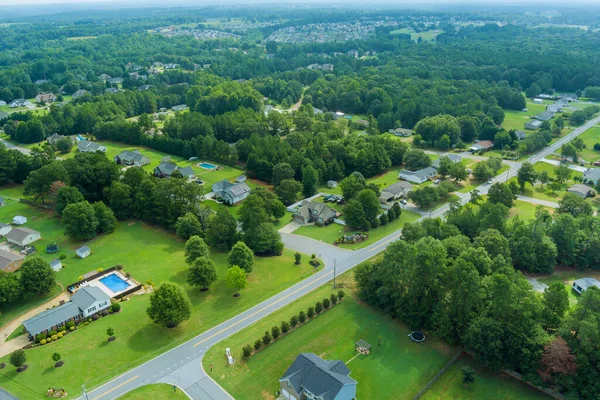 Aerial View Panorama Boiling Springs Small Town City Residential District — Stock Photo, Image