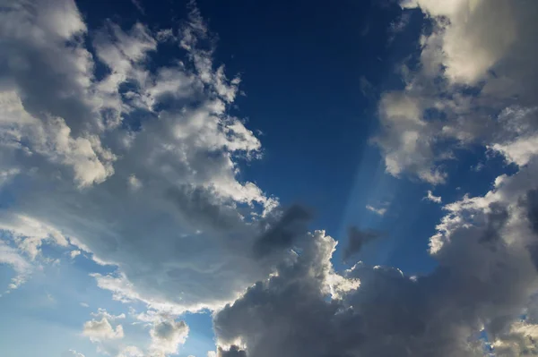 Daylight Clouds Natural Blue Sky Fluffy Clouds — Stock Photo, Image