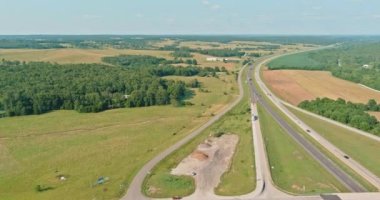 Orijinal hava manzaralı tarihi Route 66 yolu Oklahoma