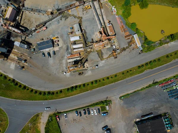 Equipamento Para Produção Asfalto Cimento Planta Concreto Com Betume Estação — Fotografia de Stock