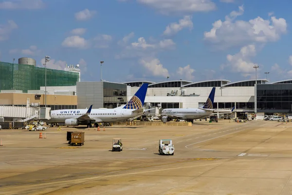 Σεπτεμβριου 2021 Houston Usa Houston Busch International Airport Airplane United — Φωτογραφία Αρχείου