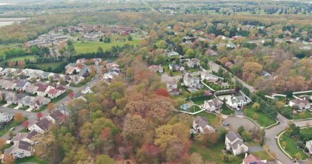 Sayreville NJ ciudad vista panorámica aérea es una pequeña ciudad — Vídeos de Stock