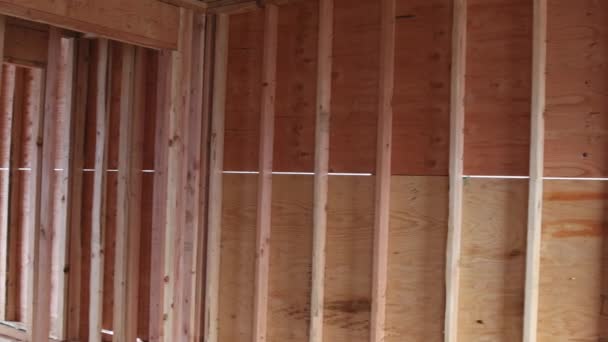 Poutres les murs ossature maison en construction maison résidentielle américaine — Video
