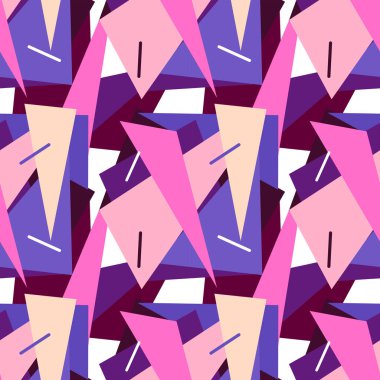 Geometrik soyutlama görüntüsü olan kusursuz bir resim. Not defteri, kartpostal, ambalaj kağıdı, duvar kağıdı, tekstil kapağı için resim